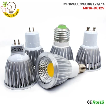 COB LED bombillas e14 led lempos, E27 lemputės GU10 GU5.3 AC220V 9w 12w 15w MR16 12v led lampada Namų Apdailos Ampulä -