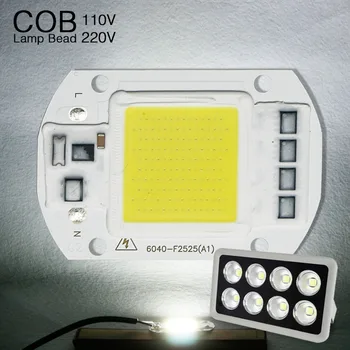 COB LED Šviesos Diodų Matricos Lempos Didelės Galios Smart IC Chip 50W 30W 20W 110V, 220V, Lauko Lemputes PASIDARYK pats Prožektorius Prožektorius