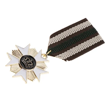 Crown Geometrinis Medalis Derliaus Ženklelis, Audinys Vienodai Sagė Pin Patriot Medalį Mados Mens Papuošalai