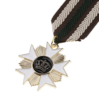 Crown Geometrinis Medalis Derliaus Ženklelis, Audinys Vienodai Sagė Pin Patriot Medalį Mados Mens Papuošalai