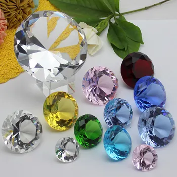 Crystal Prespapjė Briaunotas Iškirpti Stiklo Milžinišką Deimantų Papuošalai Dekoro Amatų Vestuves Už Apdaila Dovana žaislai