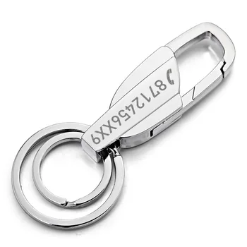 Custom Užrašu Keychains Nerūdijančio plieno Keyrings Metalo Graviruoti Vardą Individualų Logotipu Grandinės Automobilių Moterys Vyrai dovana DK372