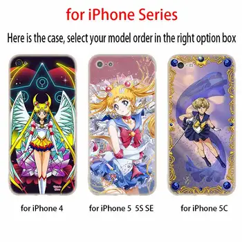 Cute girl Sailor Moon Anime Atveju Silikono soft iPhone 12 11 Pro X XS Max XR 8 7 6 Plius 5s SE 2020 M S 6.1 Dangtis