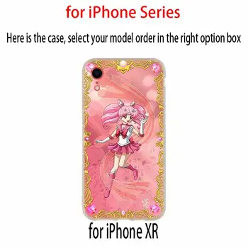 Cute girl Sailor Moon Anime Atveju Silikono soft iPhone 12 11 Pro X XS Max XR 8 7 6 Plius 5s SE 2020 M S 6.1 Dangtis