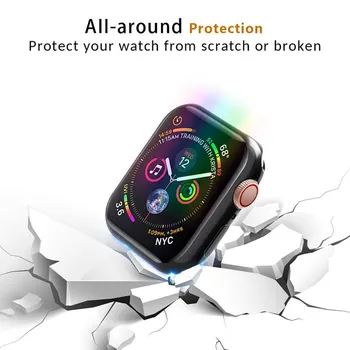 Dangtelis Apple Laikrodžių atveju, 44mm/40mm iWatch 42mm/38mm Priedai TPU Bamperis Screen Protector for apple 