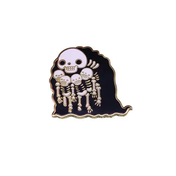 Dark Soul skeletas Emalio Smeigtukai skeletas antkapio Metalo Smeigtukai Sagė Moterų Mados Juvelyrika Dovanos Anime Filmą Skrybėlę Atvartas Ženklelis