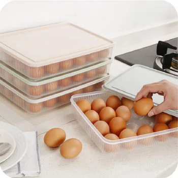 Daržovių Ir Plastikinių Kiaušinių Konteinerių Atveju Šaldytuve Šviežios Saugojimo Boxs Virtuvės Įrankiai Nešiojamų Laukinių Iškylą Kiaušinių Organizatorius Kiaušinių Dėžutę