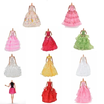 Daug Žavių Vasaros Šalis Vestuvinė Suknelė Barbie Rankų Darbo Įvairių Sluoksnių Lėlė Princesė Suknelė Lėlių Kostiumas Drabužiai