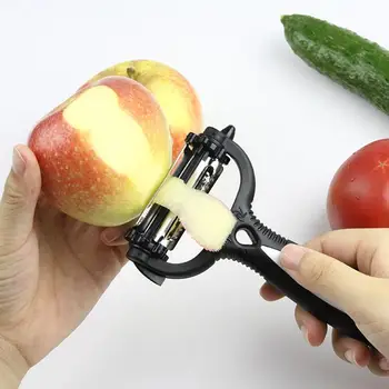 Daugiafunkcinis 360 Laipsnių Pasukimo Bulvių Skustukas Daržovių Cutter Vaisiai, Melionas Obliumi Tarka Virtuvės Reikmenys Mini, 3 Peiliai