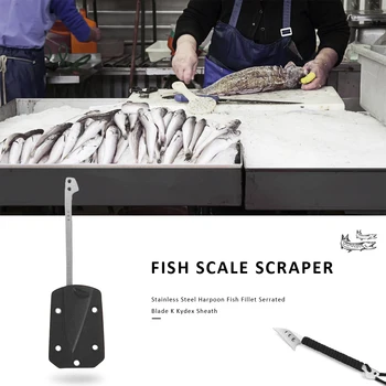 Daugiafunkcinis EDC Išgyvenimo Įrankius su K Plokštės Tipo Anti-slip Nerūdijančio Plieno Žeberklais Žuvis Scaler Žvejybos įrankiai, Įranga