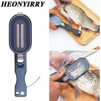 Daugiafunkcinis Žvynų Obliumi Įrankis Žuvų Scaler Žvejybos Peilis Žuvies Valymo Įrankiai, Virtuvės Valgių Accessories
