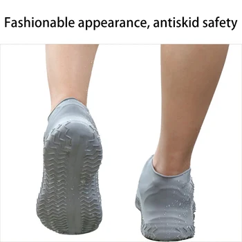 Daugkartiniai silikoniniai batų padengti unisex vandeniui batų padengti non-slip batų apsauginis gaubtas, lauko lietaus batai patalpų dulkėms fo