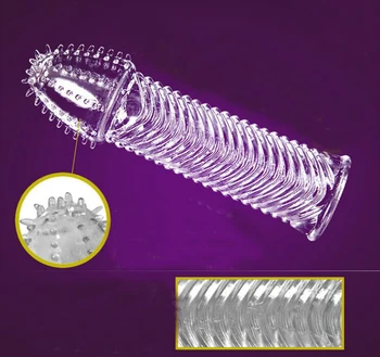 Daugkartinio naudojimo Extender prezervatyvus, vibratorius Rankovės varžto sriegio Varpos apimti Gaidys Žiedas dildo apvalkalą Prezervatyvai coque Sekso žaisliukai Vyrams
