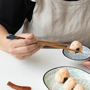 Daugkartinio Naudojimo Pasisekė Katė Modelio Japoniška Bambuko Lazdelės Nustatyti 5 Poros Chineses Maisto Desertai Chopstickers