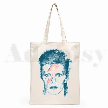 David Bowie Derliaus BlackStar Mados Grafinis Spausdinti Pirkinių Maišeliai Mergaičių Mados Atsitiktinis Pacakge Ranka Maišo
