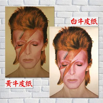 David Bowie Plakatas Retro Vintage Roko Muzikos Kraft Popieriaus, Plakatai Roko Dainininkas Sienų Lipdukai Kavinė Baras kambario apdaila, sienų dekoras