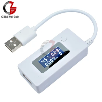 DC Digital Voltmeter Ammeter LCD Dual USB Kroviklį Mobiliesiems Energijos Detektorių Įtampa Srovės Matuoklis Testeris Stebėti