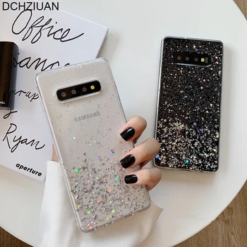 DCHZIUAN Blizgučiai Bling Telefono dėklas Samsung Galaxy S20 20 Pastaba Plus Ultra S10 S8 S9 Plus Minkšto Silikono Aišku, Padengti