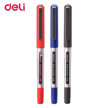 Deli 12pcs 0,5 mm, juodos mėlynos raudonos spalvos rašalo ballpoint gelio rašikliai už mokyklos buveinė rašymo reikmenys visiable rašalo mielas verslo pen