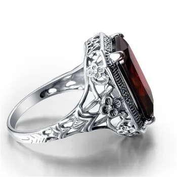 Derliaus Ruby Vestuvinis Žiedas Akmuo 925 Sidabro Žiedas Papuošalų Moterims Vestuves