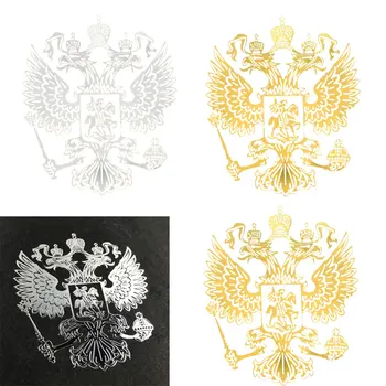 Dewtreetali 6.0*5.4 cm 9.0*8.4 cm herbas Rusijos Nikelio Metalo lipdukas lipdukai rusijos Federacijos automobilių lipdukai, nešiojamas