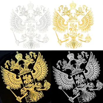 Dewtreetali 6.0*5.4 cm 9.0*8.4 cm herbas Rusijos Nikelio Metalo lipdukas lipdukai rusijos Federacijos automobilių lipdukai, nešiojamas