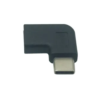 Dešinysis Kampas 90 Laipsnių USB 3.1 C Tipo Vyrų ir Moterų USB-C Konverteris Adapteris, skirtas išmanusis Telefonas 