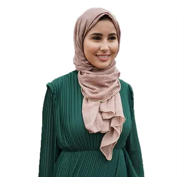 Didmeninė kaina 180*80cm moterų musulmonų Kim Pusėje hijab šalikas femme musulman minkštas vienspalviai voile skarelė islamo skaros ir antklodės