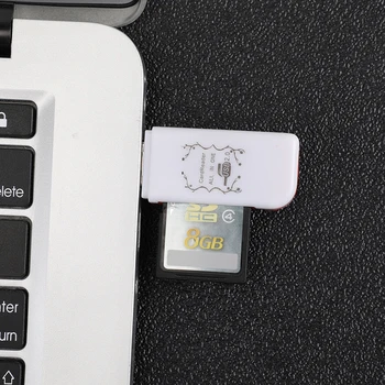 Didmeninė Naujas 4 In 1, USB Kortelių Skaitytuvas Multi-Funkcinis SD TF, MS M2 USB Skaitytojus su Mėnulio Formos PC Nešiojamas Staliniai Kompiuteriai