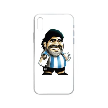 Diego Armando Maradona Argentinos Skaidrus Telefono Case cover For iphone 4 4S 5 5C 5S 6 6S PLIUS 7 8 X XR XS 11 PRO SE 2020 MAX