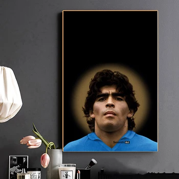 Diego MARADONA Plakatas Futbolo Žaidėjas Nuotraukas Dievo Ranka Plakatas ir Spausdina Drobė Menas, Sienų Tapyba Meno Namų Puošybai