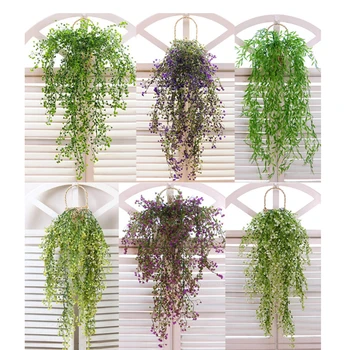 Dirbtinis Kabo Gėlių Padirbtų Vynuogių Gluosnio Rotango Gėlės Modeliavimas Kabantys Augalai Sode Sienų Apdaila