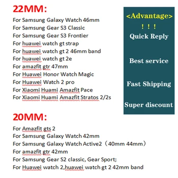 Dirželis Samsung Galaxy žiūrėti 3 46mm juosta įrankių s3 Pasienio Klasikinis, nailono 22mm 20mm WatchWoven Nailono Juosta 20mm 22mm Riešo