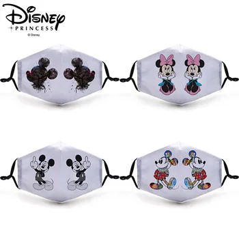 Disney Mickey Minnie Veido Kaukės Built-in Pm 2.5 Filtras Vaikams, Kaukė Suaugusiems Plaunamas Dulkių Burnos Kaukę, Daugkartinio naudojimo Animacinių filmų Kaukės