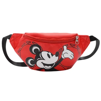 Disney Mickey mouse berniukas canves krepšys lėlės Diržo maišelis pečių maišą animacinių filmų minnie mergina, panele, mažas juosmens krepšys krūtinės krepšys