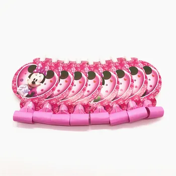 Disney Mielas Rožinis Minnie Mouse Temą Šalies Prekių Popieriaus Taurės Plokštė Bžūp Šiaudų Dovanų Maišelis Vaikai Mergina Gimtadienio Baby Shower Dekoras