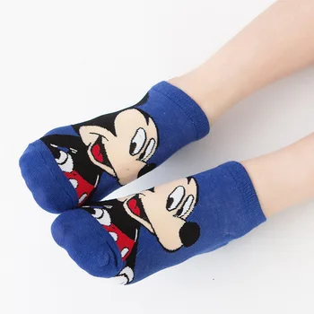 Disney nauja pora, modeliai, moterų kojinės medvilnės kvėpuojantis Mickey / Donald Duck / Minnie modelis penkių spalvų laukinių kojinės suaugusiųjų kojinės
