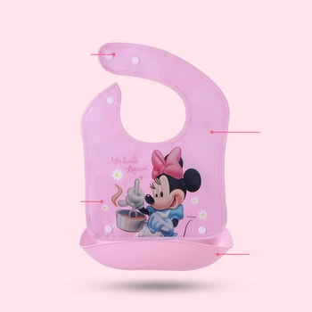 Disney Silikono Kūdikių Vakarienė kombinezonai su Antkrūtiniais Derinys nepralaidžiose Kišenėje ir Kūdikių Burp audiniai Nuimamas kūdikio daiktų naujagimiams Peliukas
