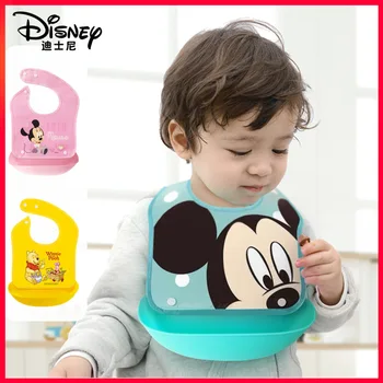 Disney Silikono Kūdikių Vakarienė kombinezonai su Antkrūtiniais Derinys nepralaidžiose Kišenėje ir Kūdikių Burp audiniai Nuimamas kūdikio daiktų naujagimiams Peliukas