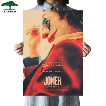 DLKKLB Joker DC Filmo Betmenas Superhero Klounas Plakatas Derliaus 51X36cm Kraft Popieriaus Siena Lipdukas Namų Dekoratyvinis Dažymas