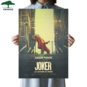 DLKKLB Joker DC Filmo Betmenas Superhero Klounas Plakatas Derliaus 51X36cm Kraft Popieriaus Siena Lipdukas Namų Dekoratyvinis Dažymas