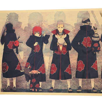 DLKKLB Klasikinis Anime Naruto Movie Skausmas Derliaus Plakatas Bendrabutyje Miegamųjų Namo Apdailos Dažymo 72.5x25.5cm Meno Siena Lipdukas