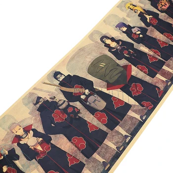 DLKKLB Klasikinis Anime Naruto Movie Skausmas Derliaus Plakatas Bendrabutyje Miegamųjų Namo Apdailos Dažymo 72.5x25.5cm Meno Siena Lipdukas