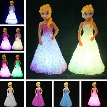 - Dolles Žaislai Mergaitėms Anna Elsa Žaislai-Dolles Ledo Sniego Karalienė 7 LED Spalva Keičiasi Naktį Šviesos Lempos Mergaitėms Dovanų