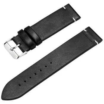 DOM 18mm 20mm 22mm PU Odos Watchbands Ruda Juoda Geltona Vyrų Watchbands Aukštos Kokybės Pakeisti Žiūrėti Diržas Dirželis