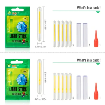 DONQL 5/10vnt Žvejybos Plaukti Light Stick 4.5*37mm 7.5*75mm Liuminescencinės Lightstick Šviesos Naktį Švytinčios Žvejybos Glow Stick Spręsti