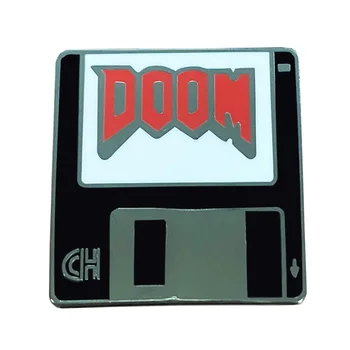 DOOM Diskelį Emalio Pin Doom Žaidimas Doom Žudikas Strzelanki Žaidimas, dovanos