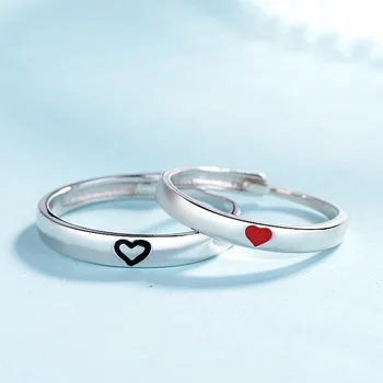 DoreenBeads Mados Mylėtojas Žiedai, Romantiški Papuošalai Porų Reguliuojamas Žiedo Mėgėjams Širdį Jubiliejų Reikmenys,1 vnt