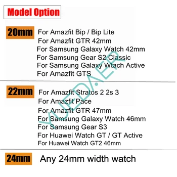 Drobė Nylon Dirželis Xiaomi Amazfit Stratos 2 2s 3 Tempas Juostos Amazfit Pvp GTS VTR 47mm 42 Watchband Už Huawei Žiūrėti GT 2