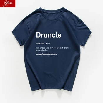 Druncle juokingi Marškinėliai vyrams Dėdė Drunker programuotojas Tee Alaus T-shirt Sarkastiškas Grafinis Naujovė humoro vyriški marškinėliai vyrams, drabužiai